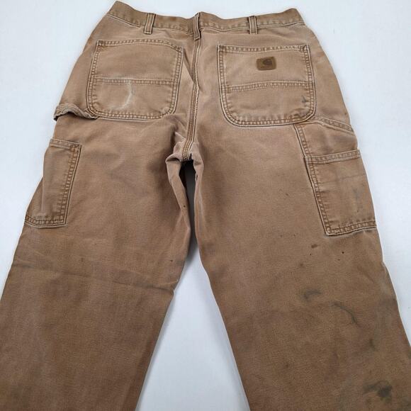 Carhartt Pants Mens 33x36 Brown B11 Duck Dungaree Loose Fit Work Carpenter - Picture 5 of 16